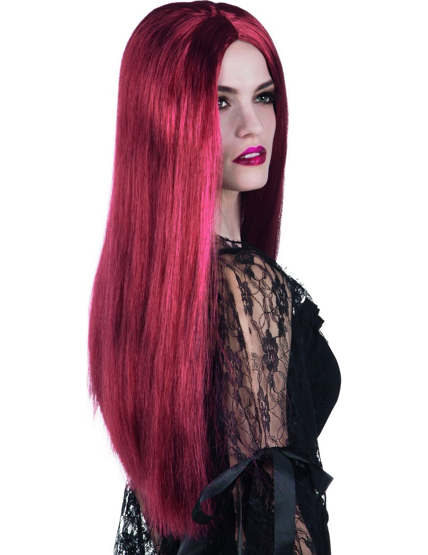 Perruque vampire longue violette femme