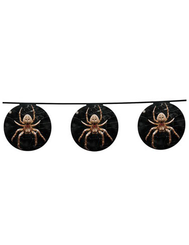 Guirlande en papier araignée 4 m Halloween