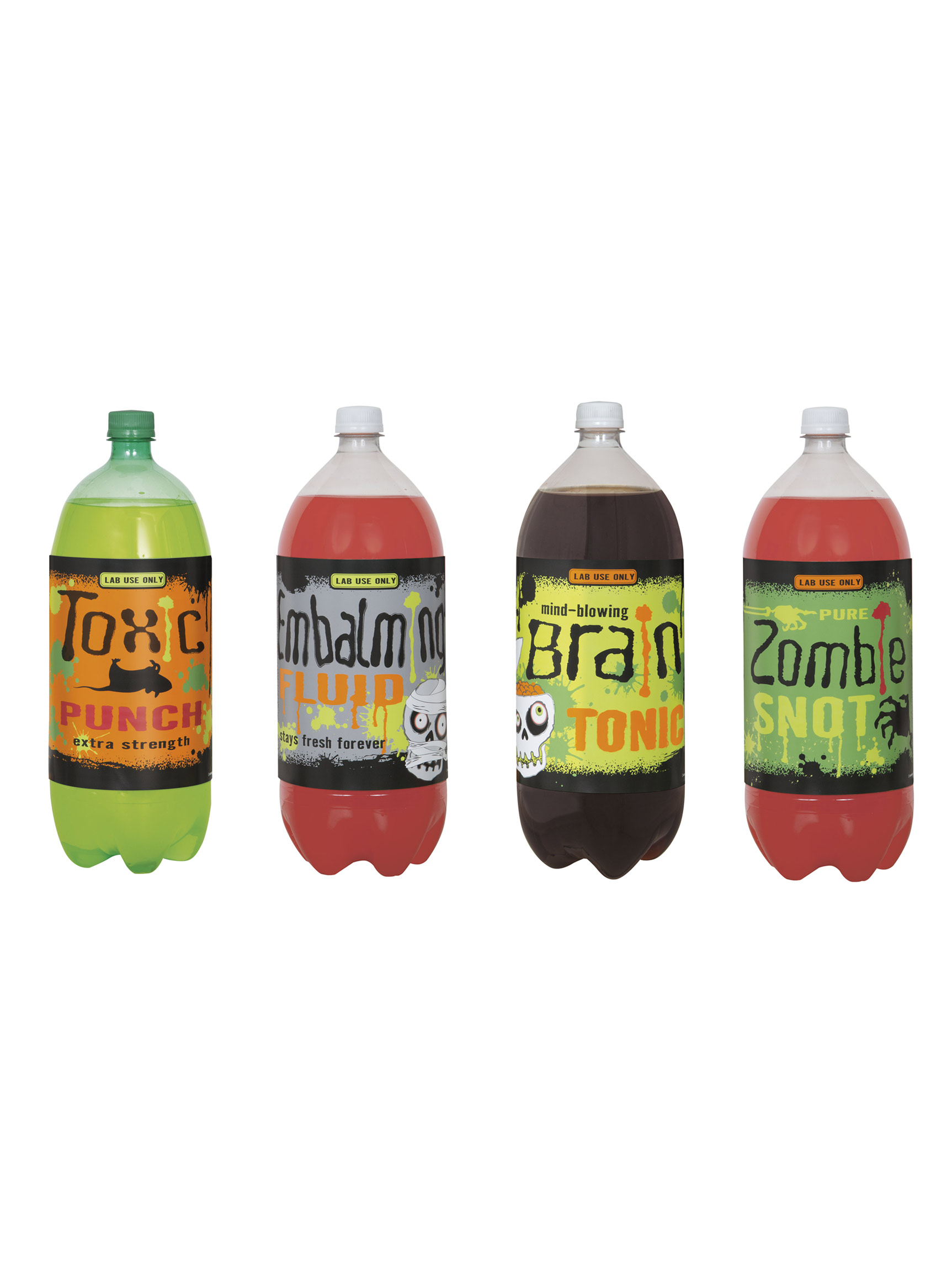 4 Etiquettes pour bouteilles Monstres Halloween