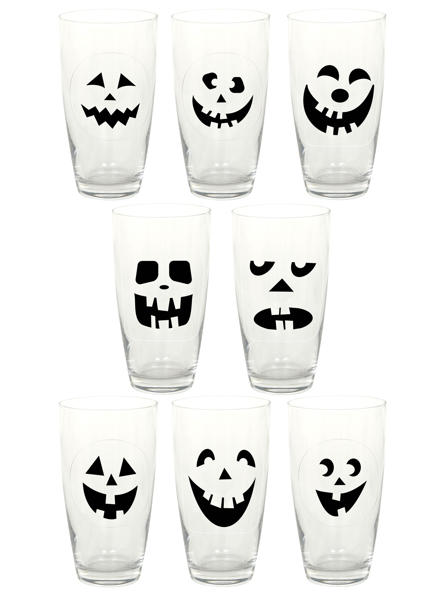 16 Adhésifs pour verre Halloween