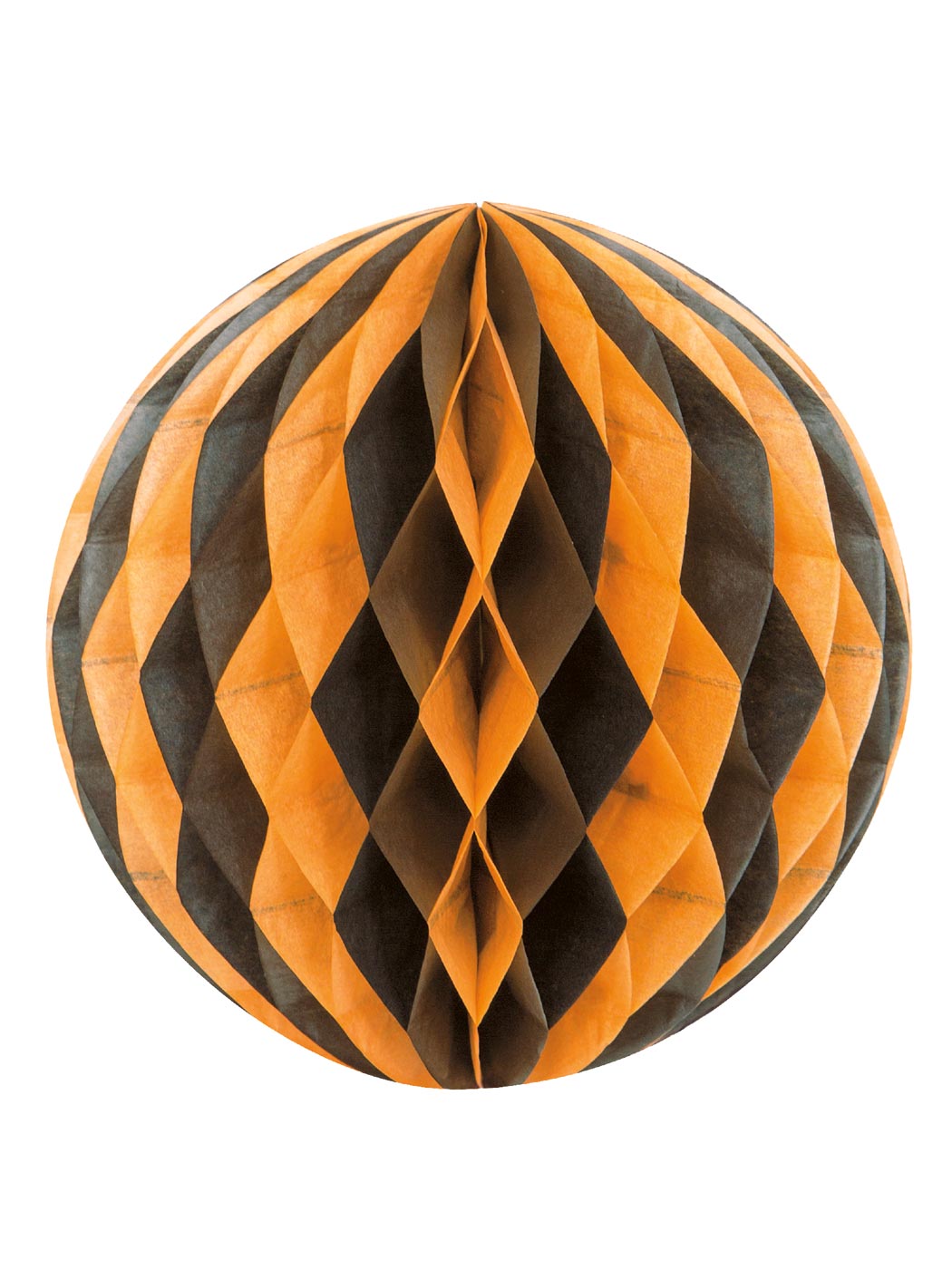 Boule en papier noire et orange Halloween