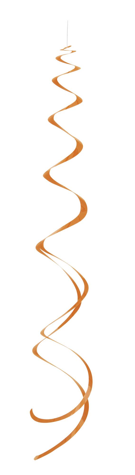 8 Suspensions spirales Orange Citrouille Halloween