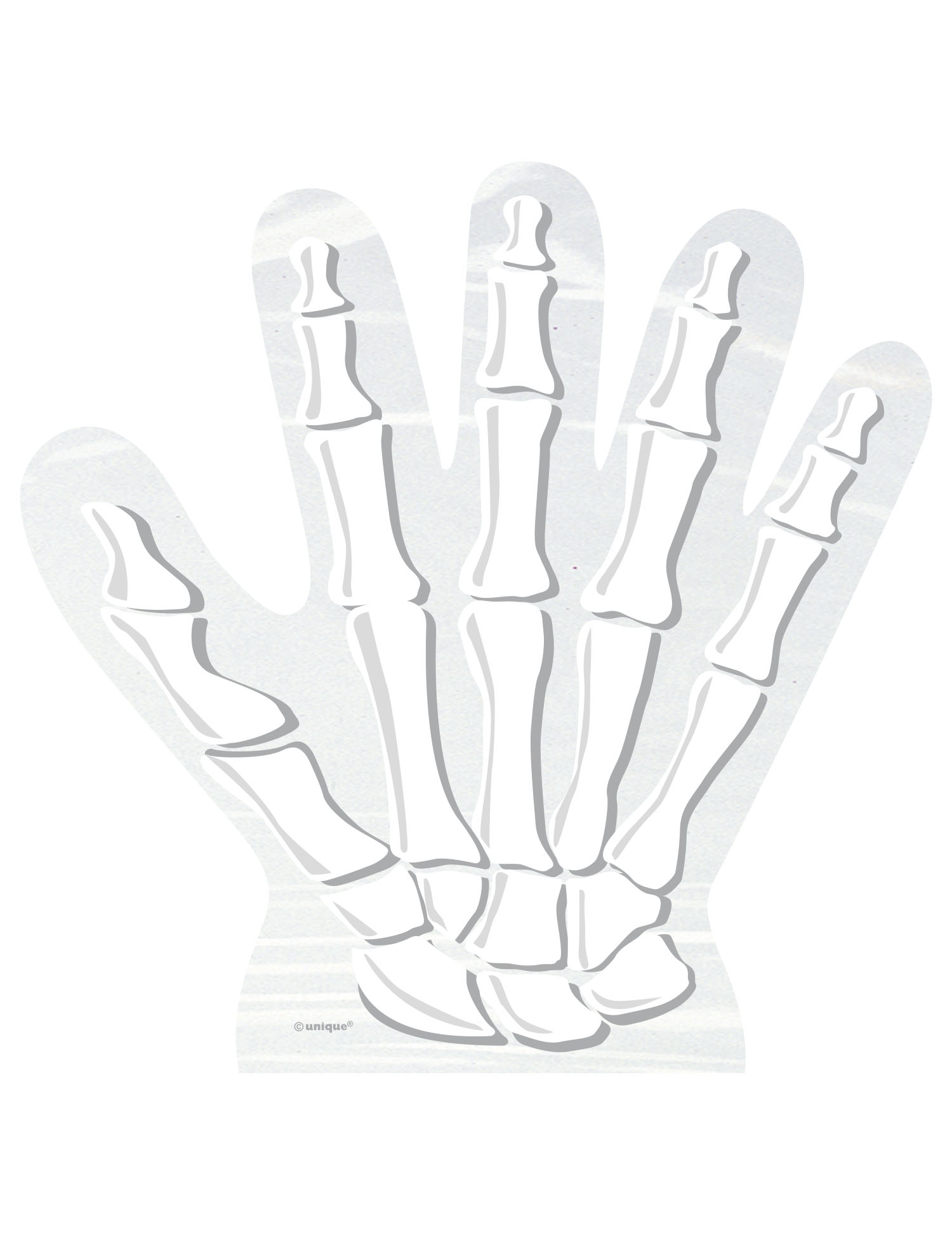 10 Sacs cadeaux en plastique Mains Squelettes Halloween