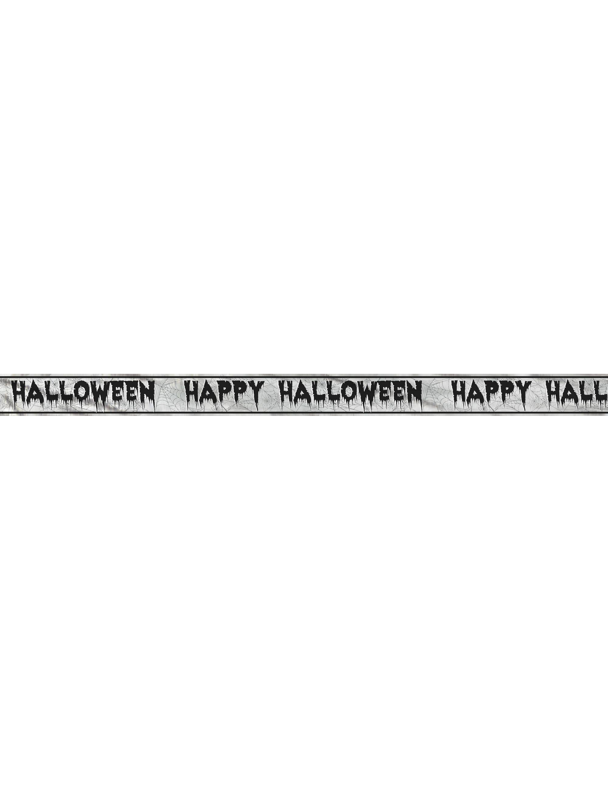Bannière Happy Halloween Toiles d'araignées