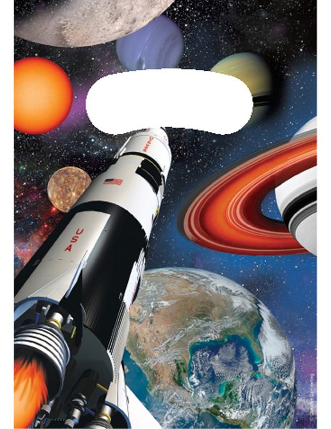 8 Sacs cadeaux en plastique anniversaire de l'espace 16 x 22 cm
