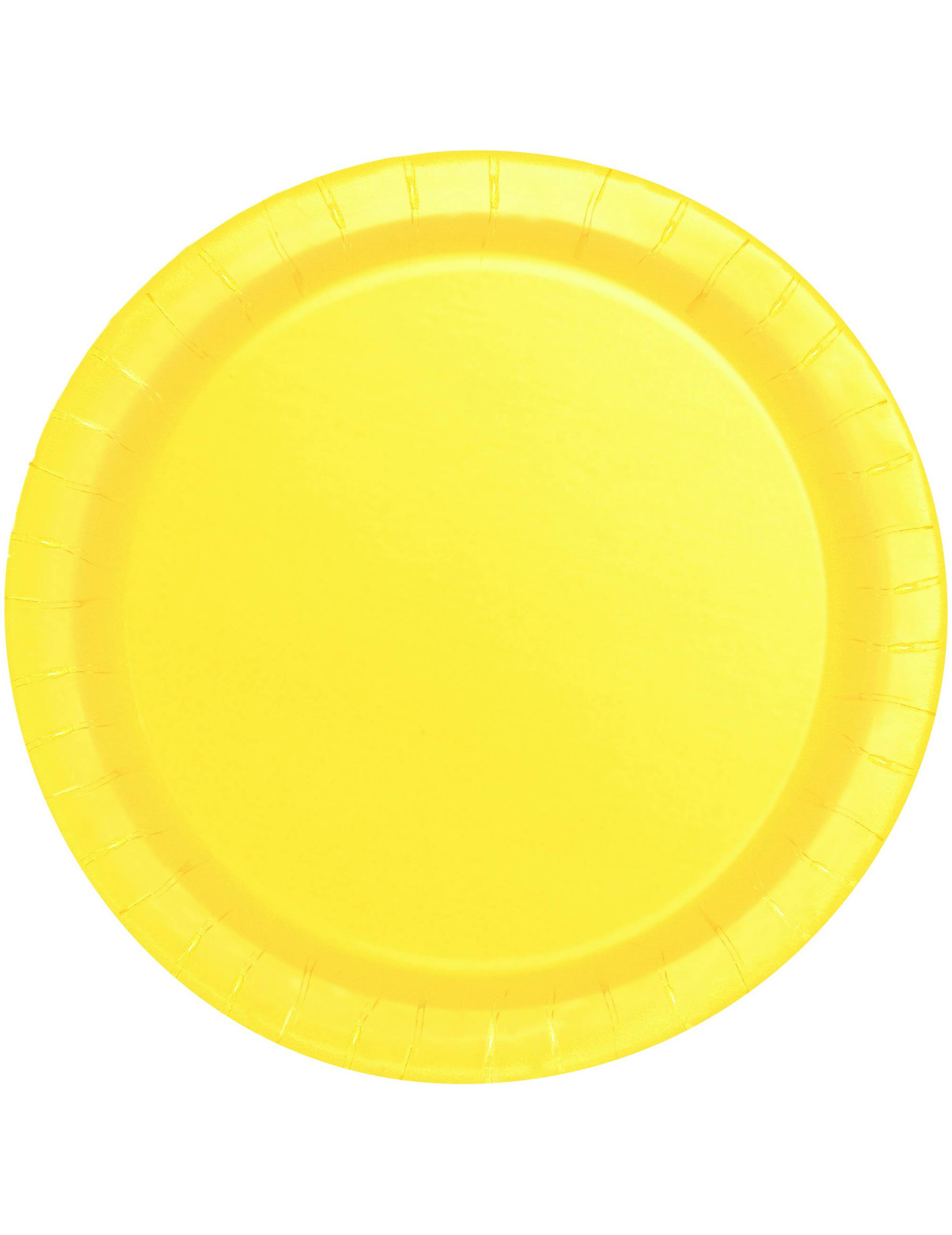 16 Assiettes jaune doux en carton 22 cm