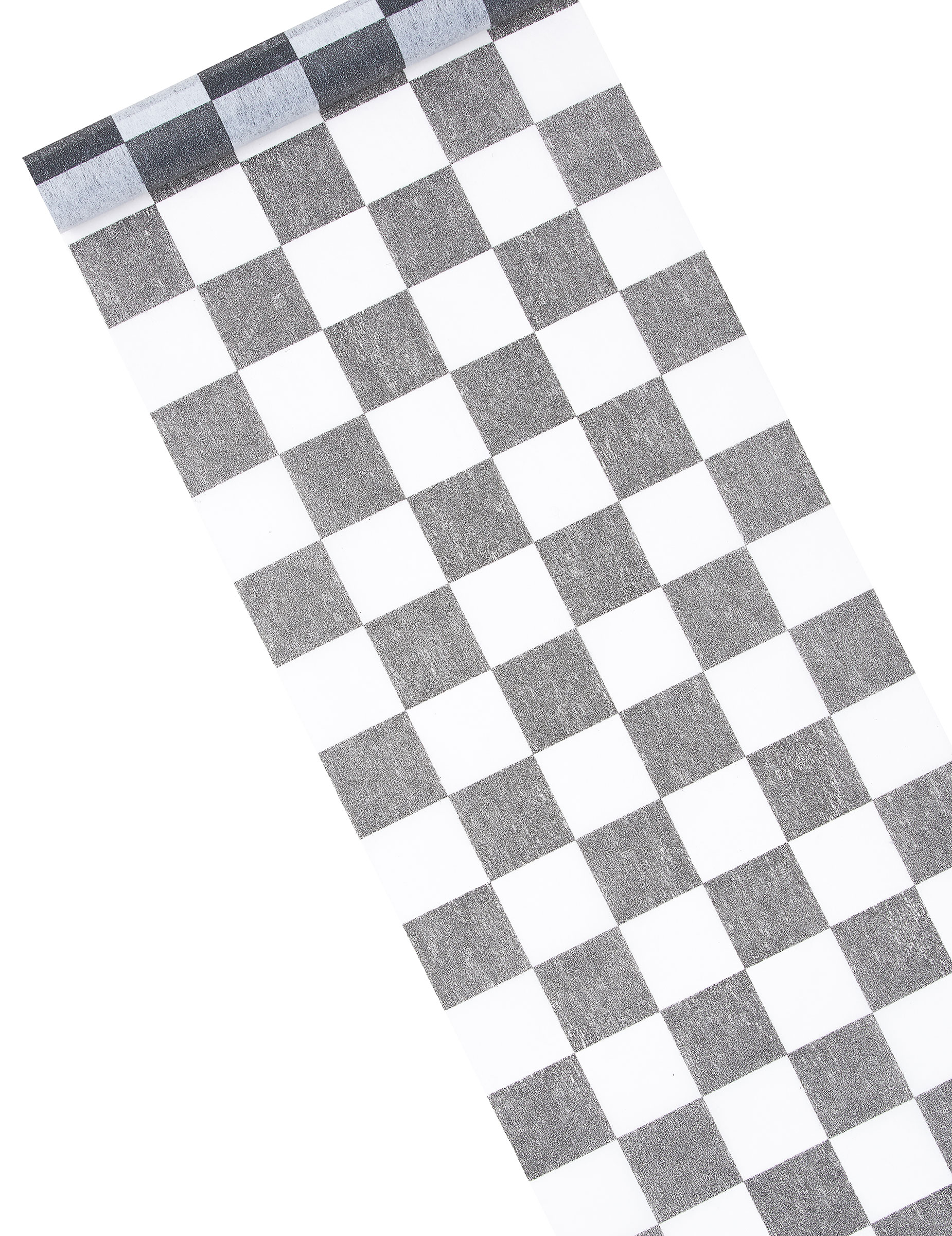 Chemin de table intissé damier 27 cm x 5 m