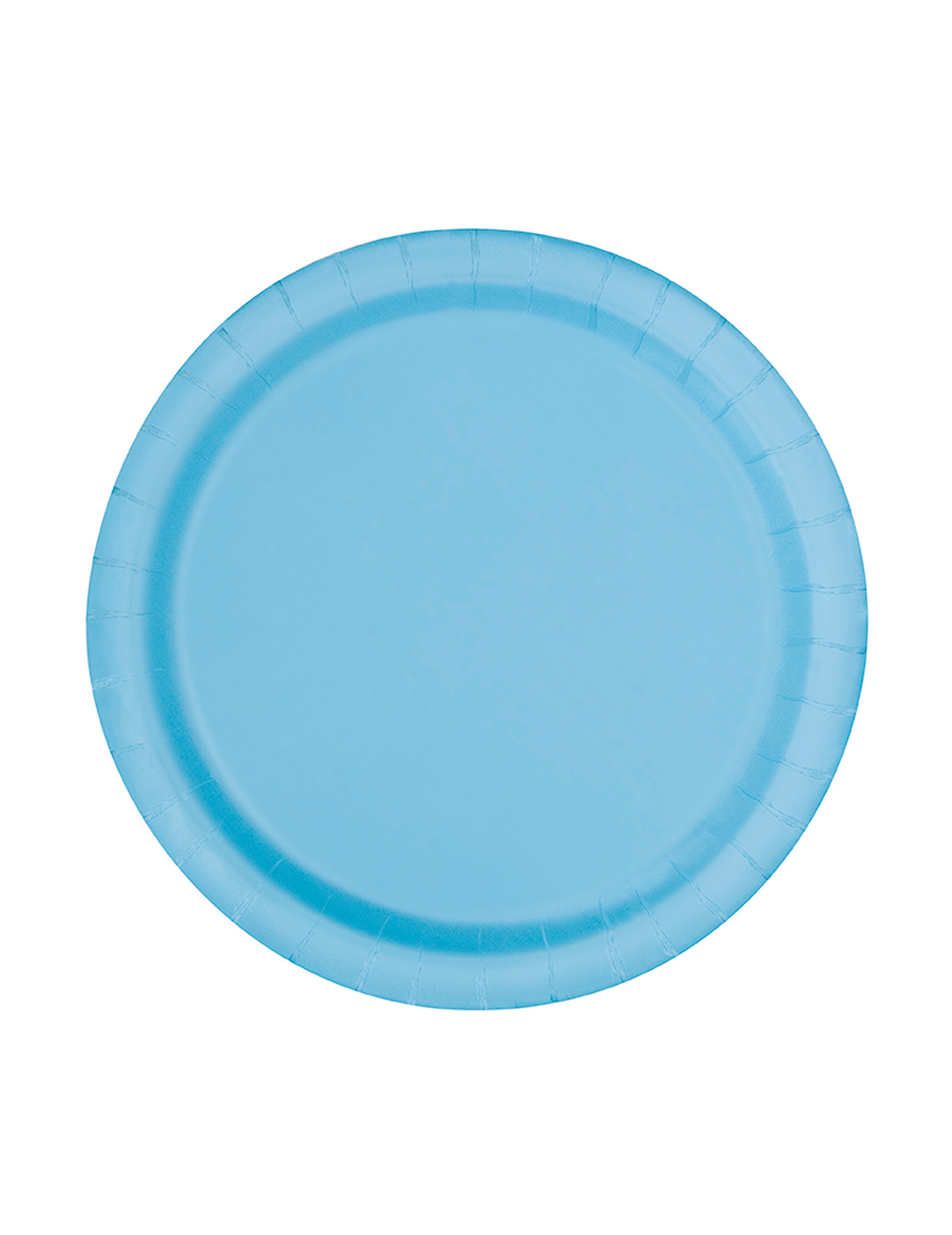 20 Petites assiettes en carton bleues pastel 17 cm