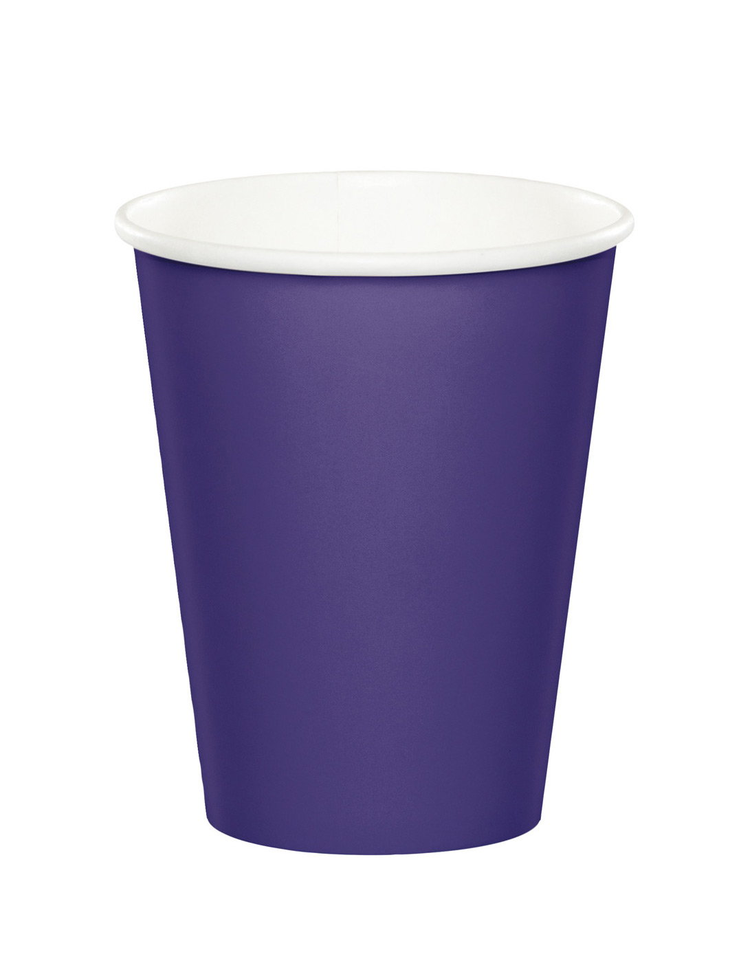 8 Gobelets violet en carton 256 ml