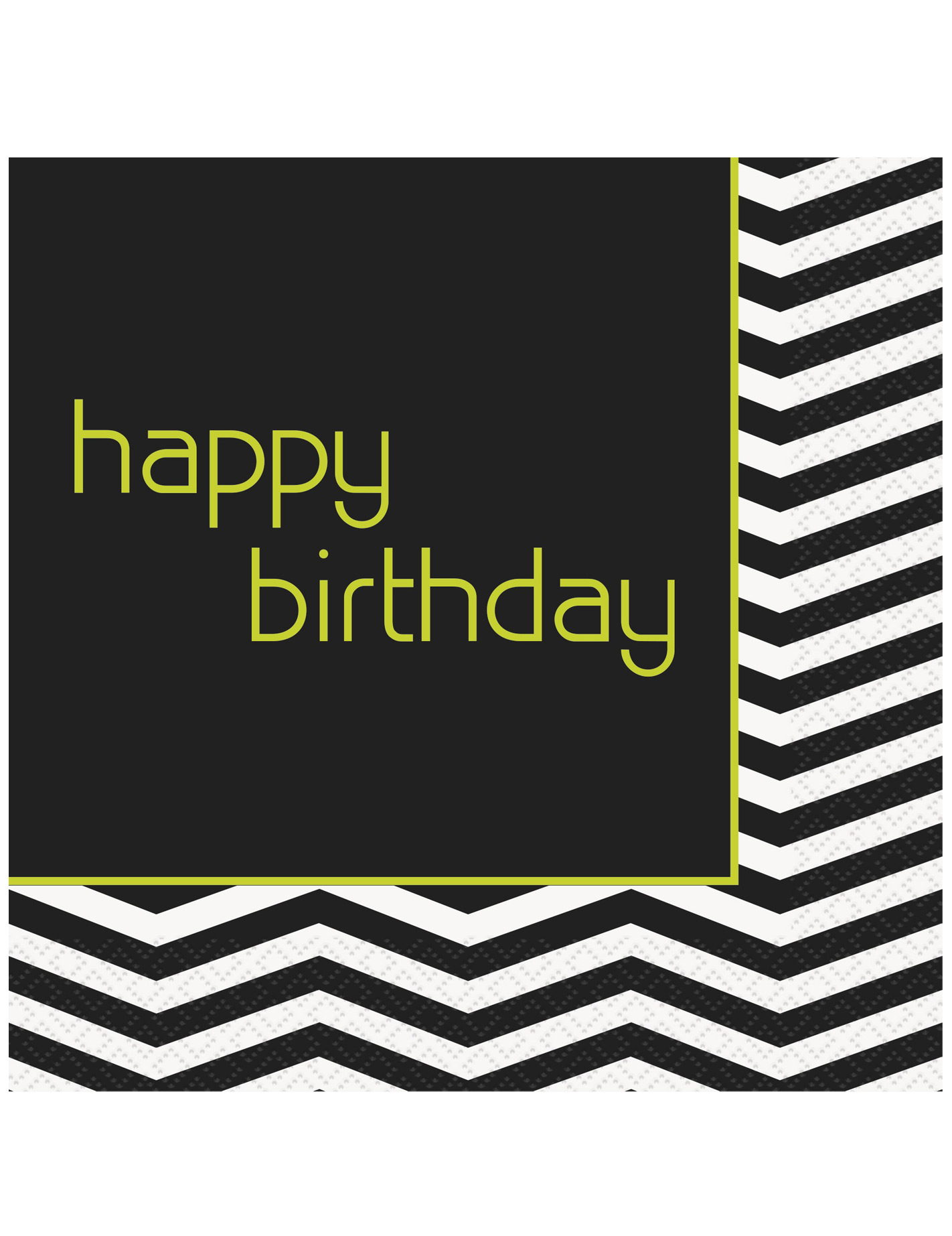 16 Serviettes en papier Anniversaire Graphique 33 x 33 cm