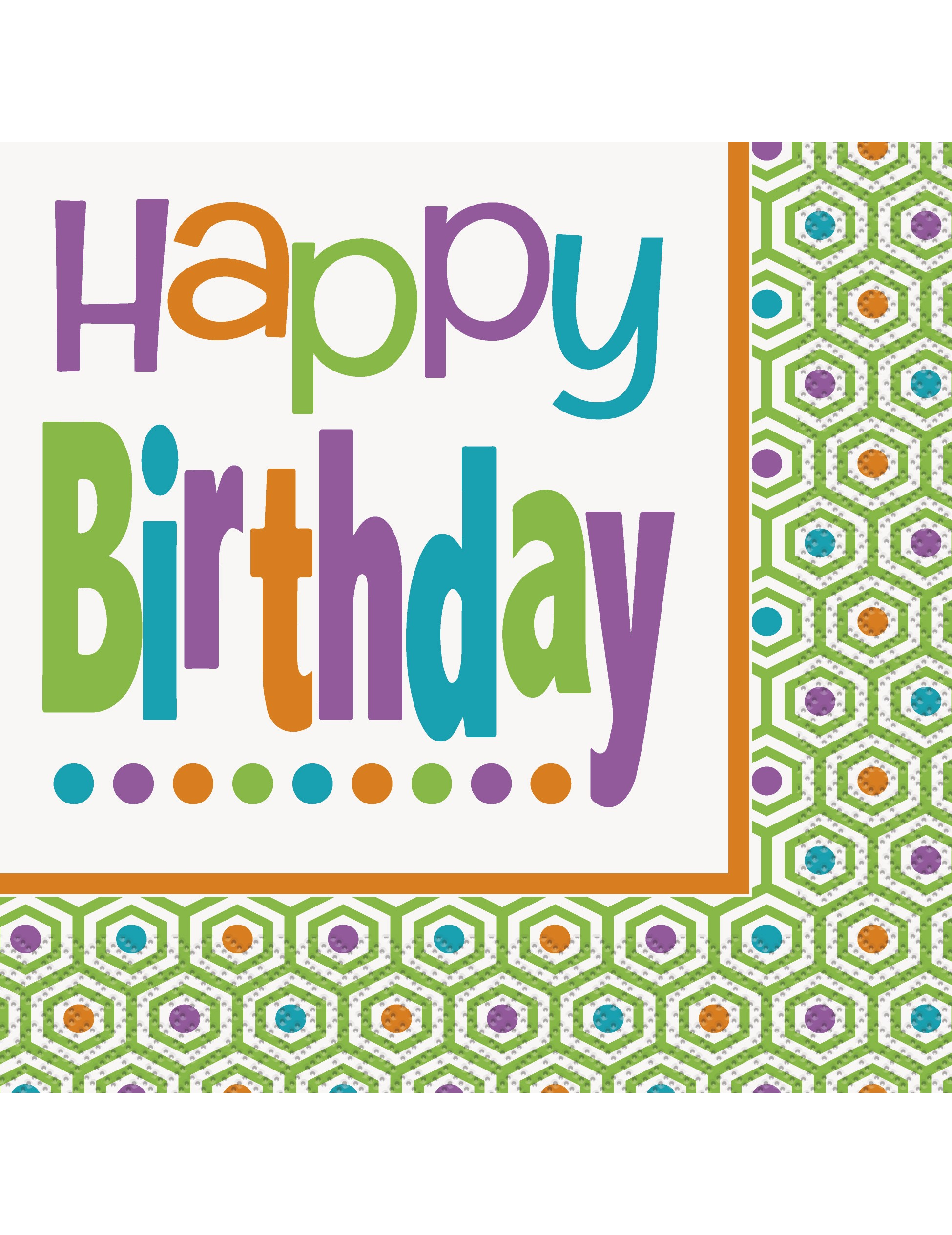 16 Serviettes en papier Anniversaire Acidulé 33 x 33 cm