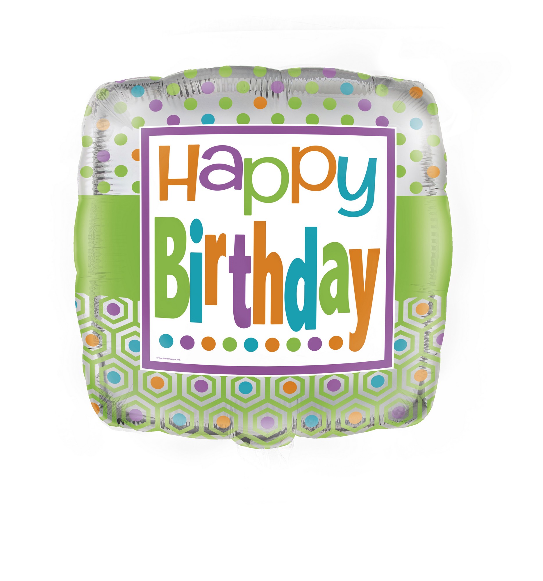 Ballon Aluminium Anniversaire Acidulé 46 cm