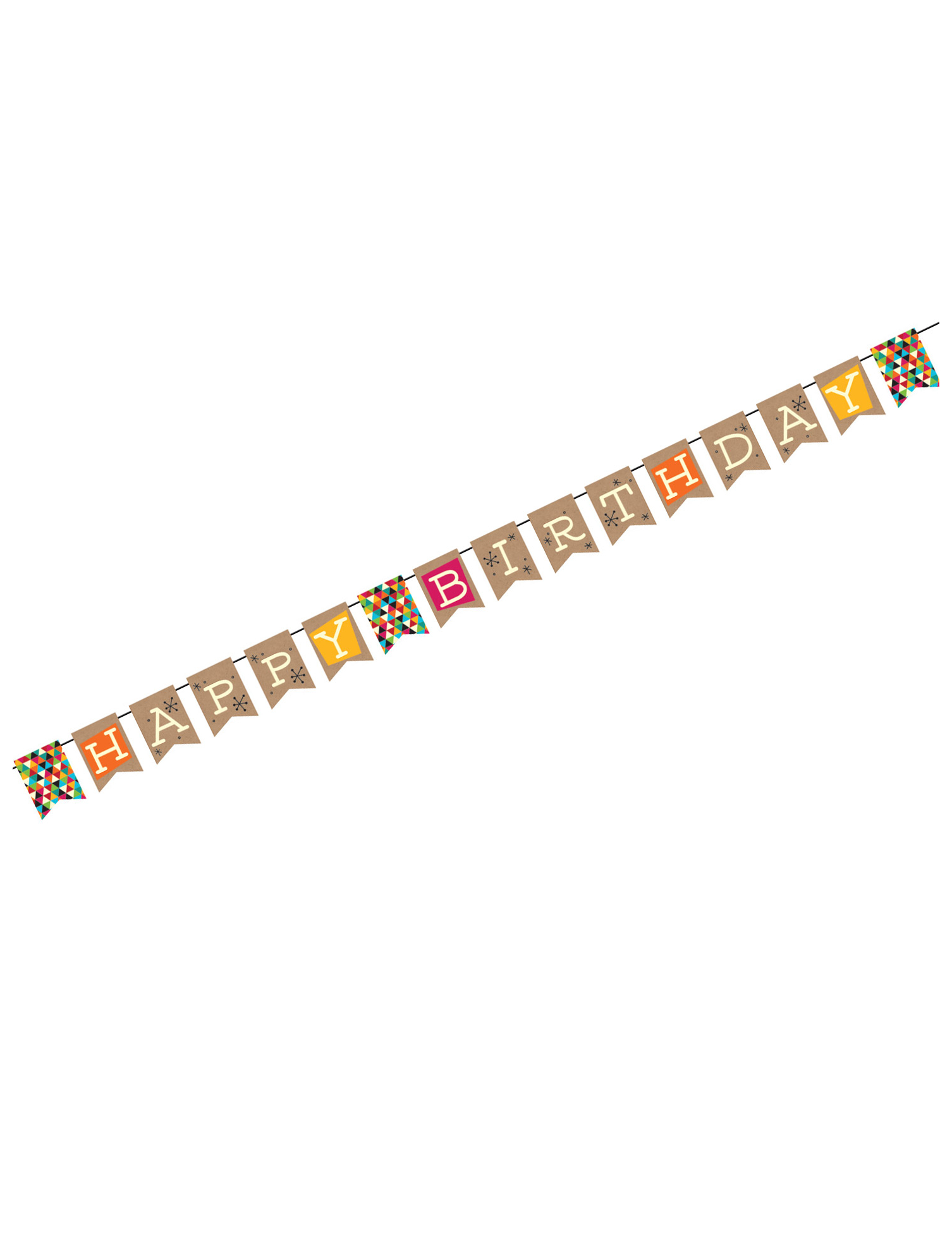 Guirlande Anniversaire Kraft coloré 2,7 m