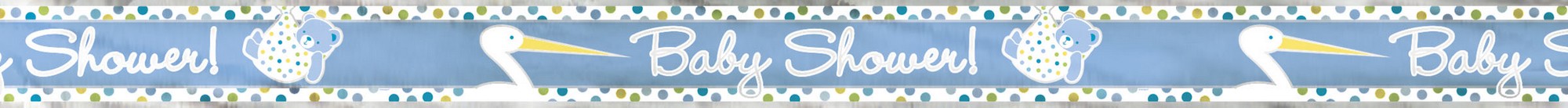 Bannière Baby Shower Cigogne bleue