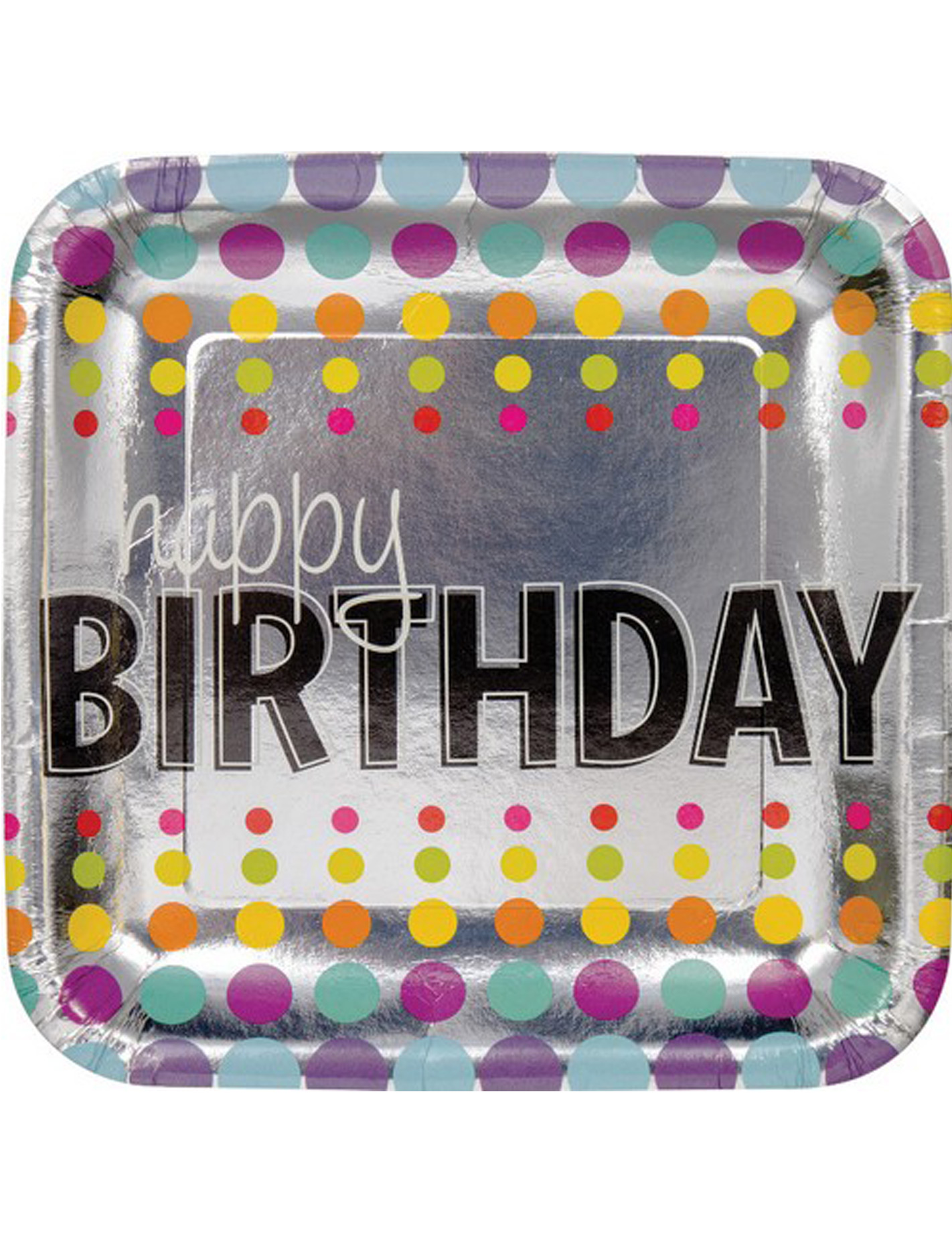 8 Assiettes Happy Birthday Pop 23 cm