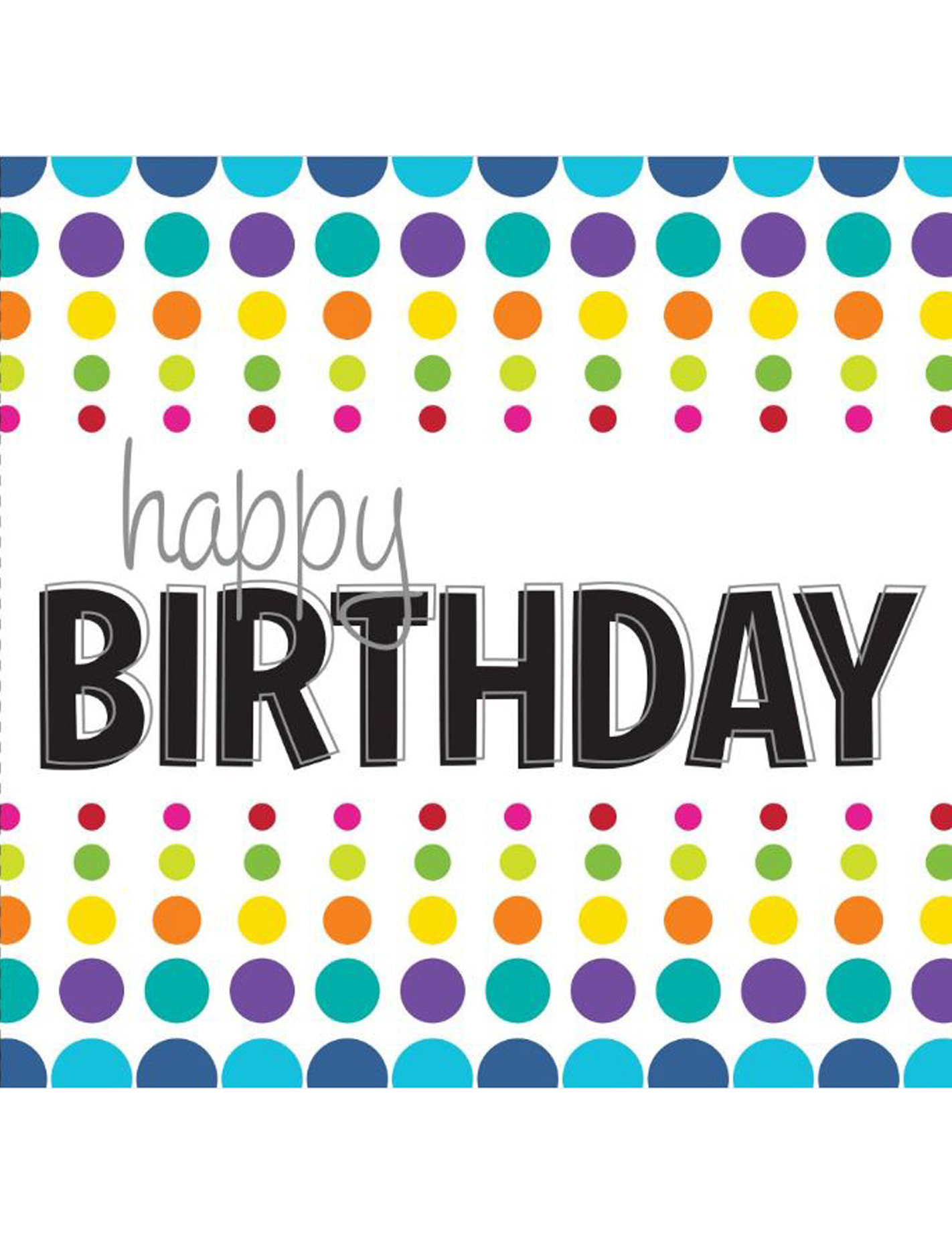 16 Serviettes en papier Happy Birthday 33 x 33 cm