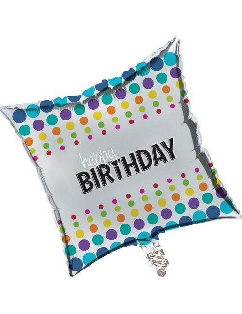 Ballon aluminium Happy Birthday Pop 46 cm