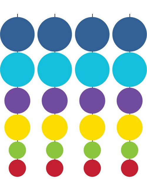 4 Décorations à suspendre Happy Birthday Pop