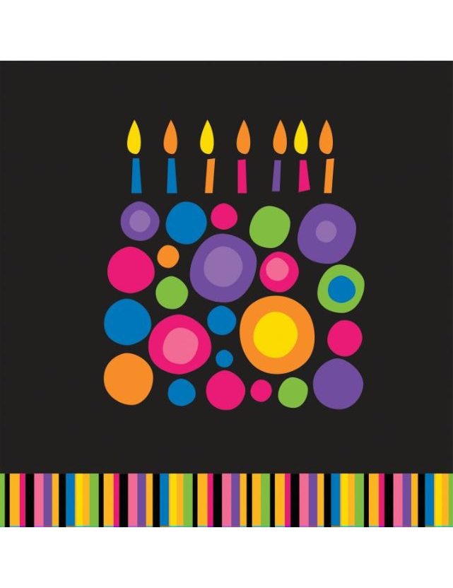 Nappe plastique Bougies d'anniversaire 137 X 274 cm