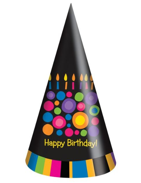 8 Chapeaux de fête Bougies d'anniversaire