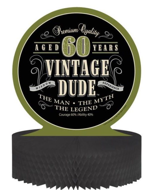 Centre de table anniversaire Vintage 60 ans