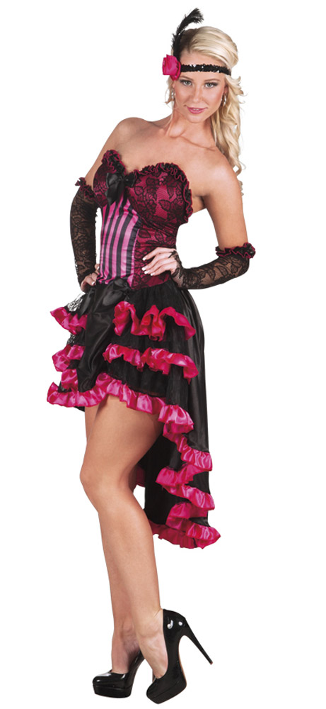 Déguisement french cancan rose femme