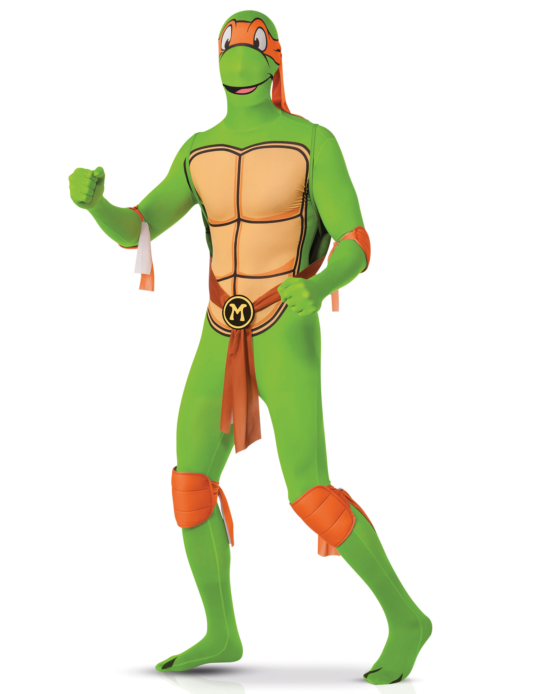 Déguisement seconde peau Michelangelo Tortues Ninja adulte