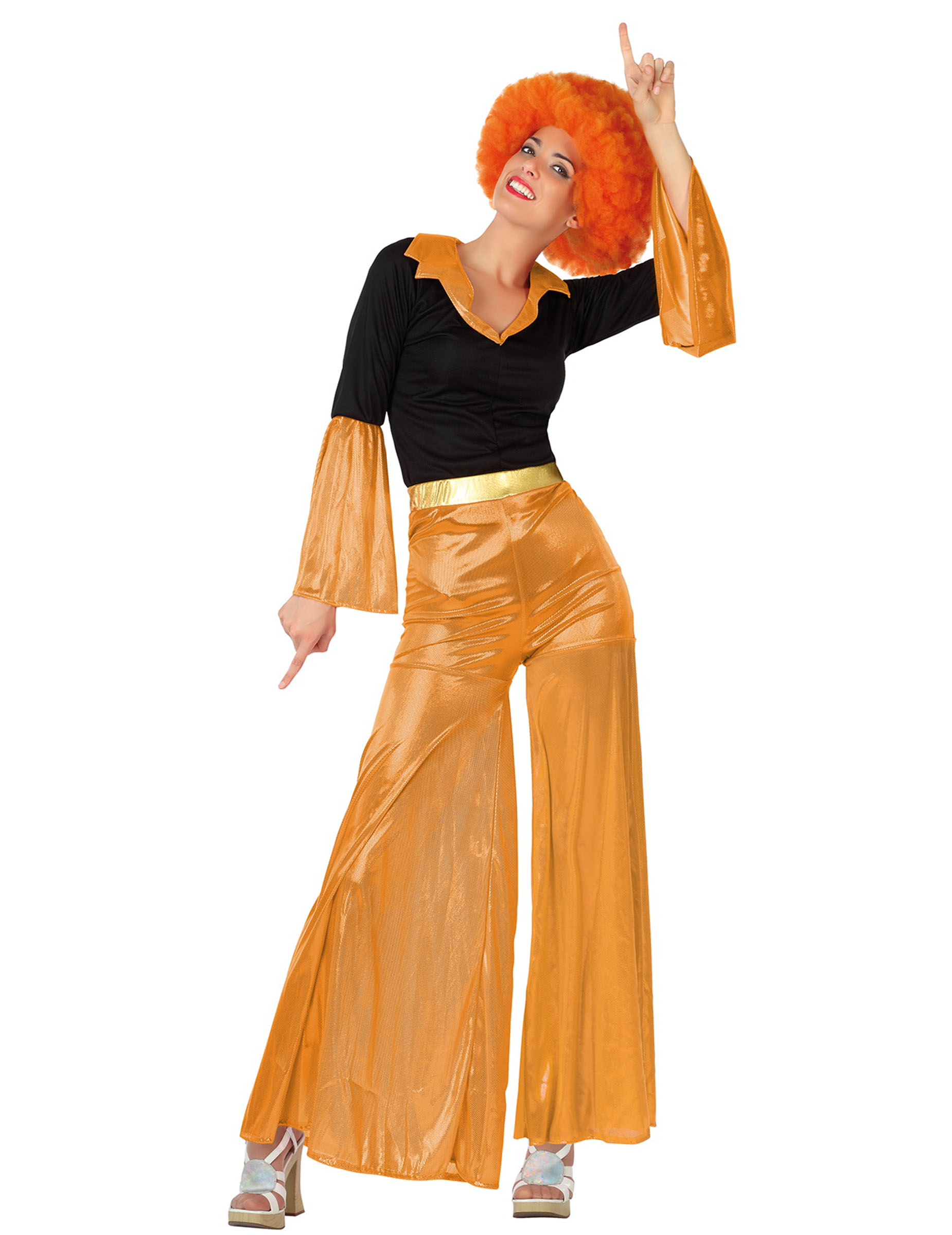 Déguisement disco orange femme