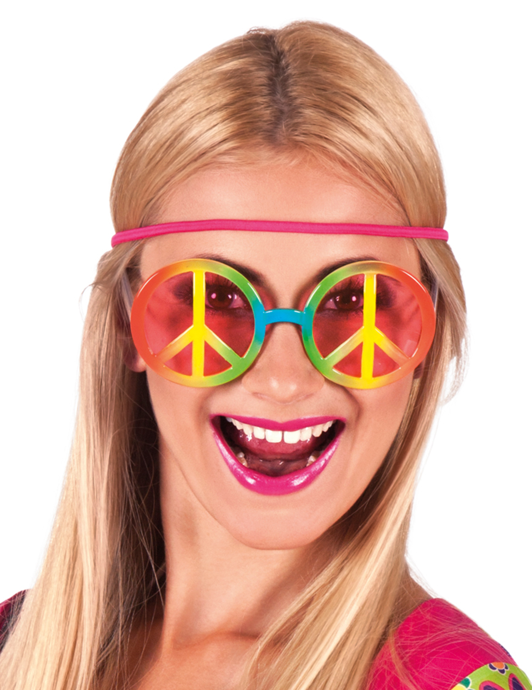 Lunettes hippie arc-en-ciel adulte
