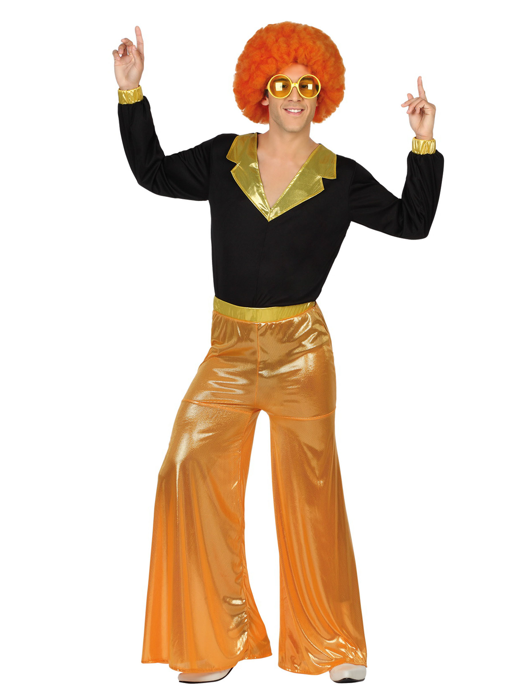 Déguisement disco orange homme