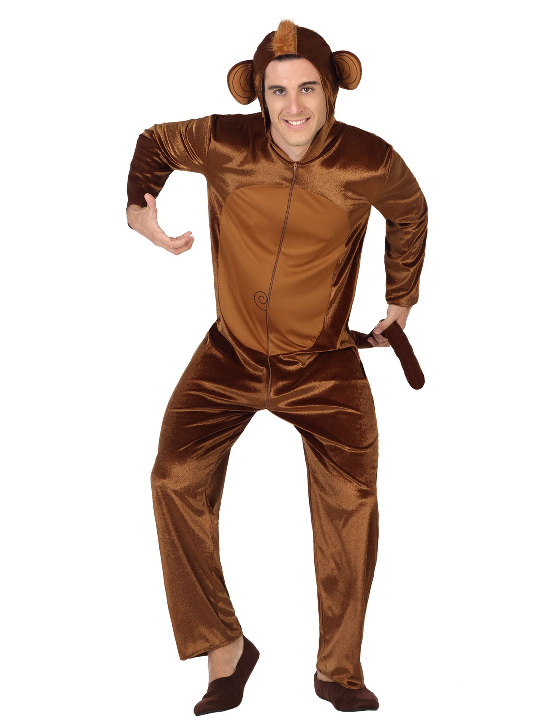Déguisement singe satiné homme
