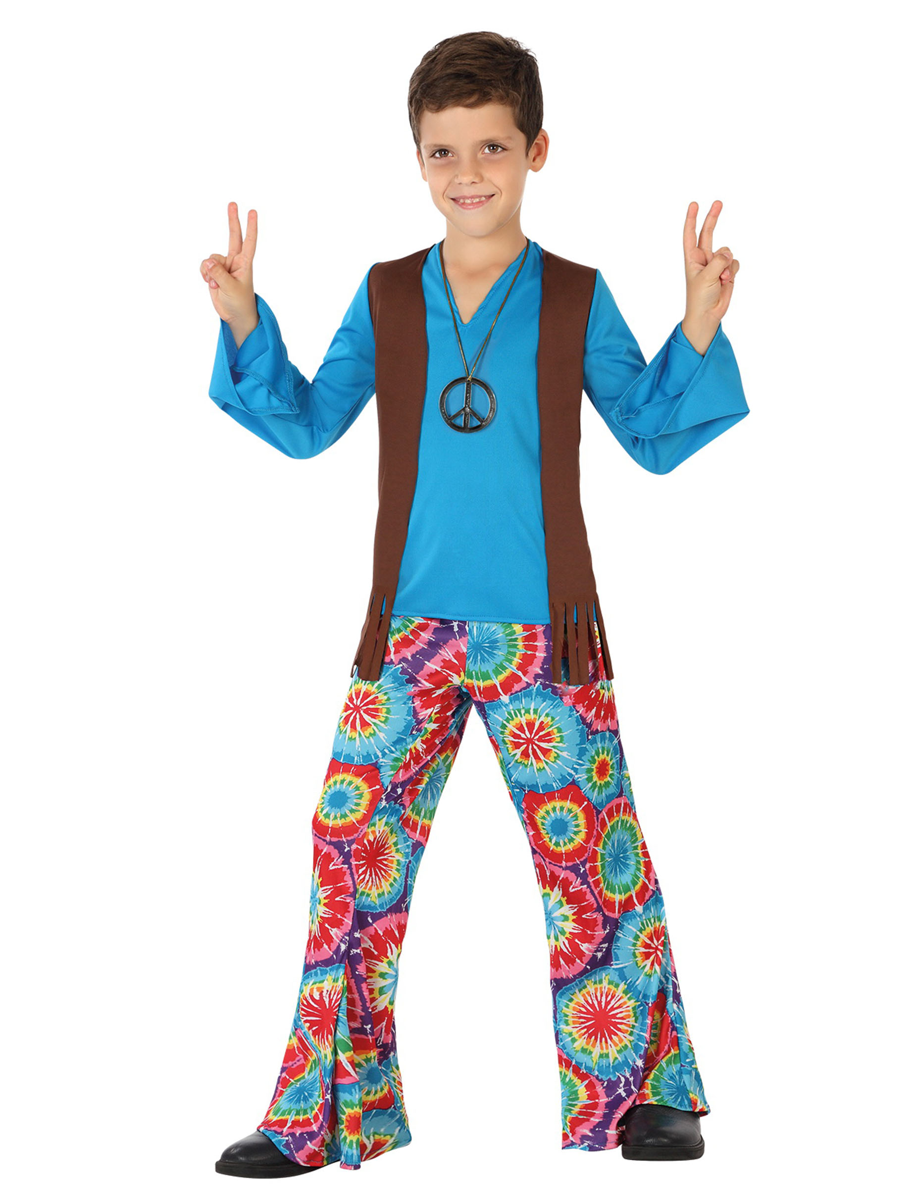 Déguisement hippie bleu garçon