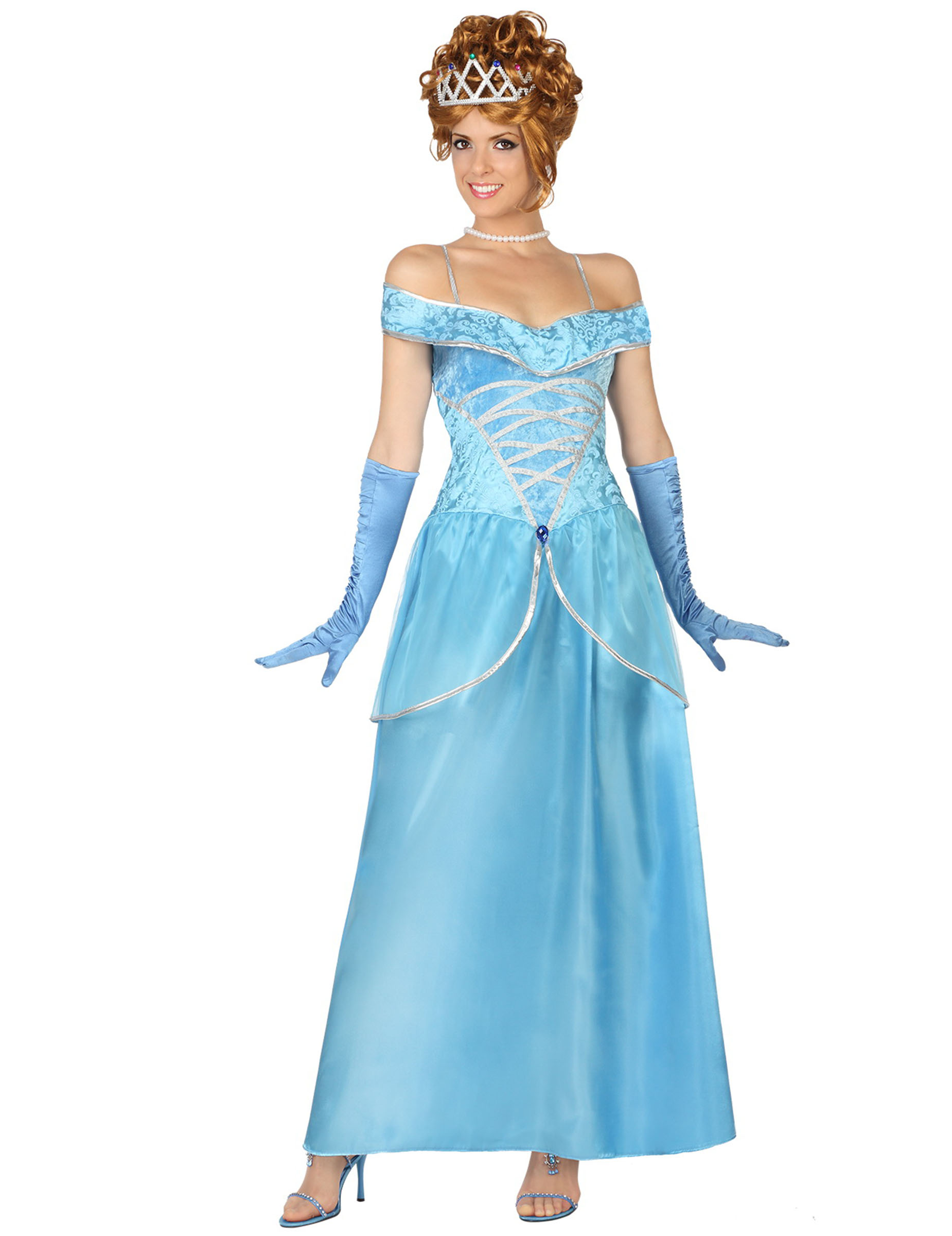 Déguisement princesse bleu femme