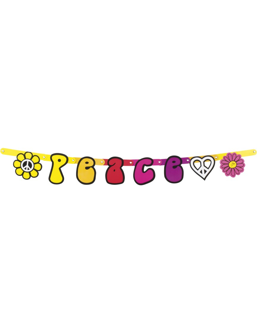 Guirlande articulée Hippie Flower Power 95 cm
