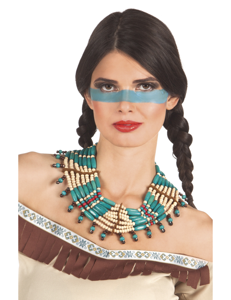 Collier indien bleu femme