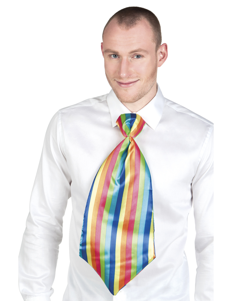 Cravate géante clown multicolore adulte