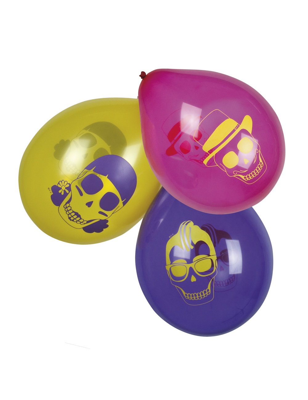 6 Ballons Día de los muertos 25 cm