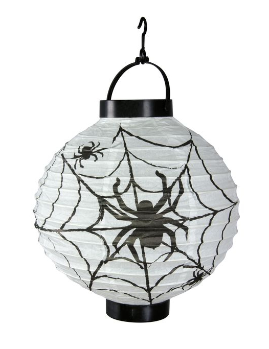 Lanterne lumineuse araignées 20 cm Halloween