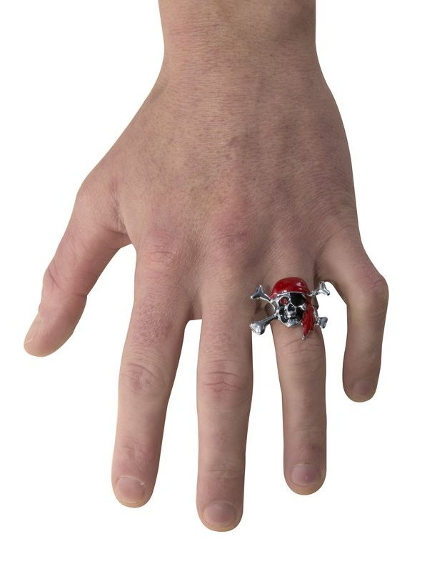 Bague pirate métal argenté femme