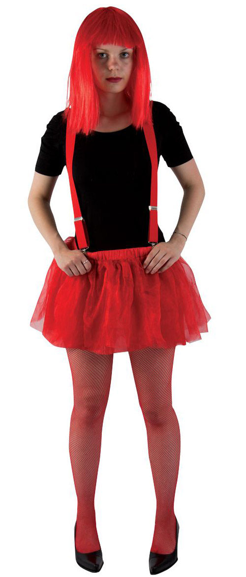Jupon en tulle doublé rouge Halloween