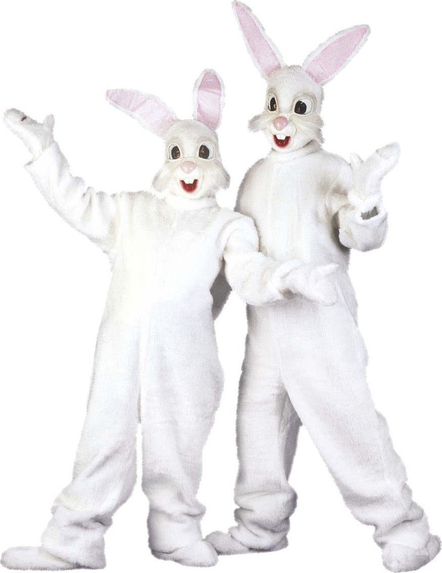 Déguisement mascotte lapin adulte