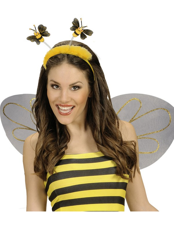 Serre-tête abeille avec fourrure adulte