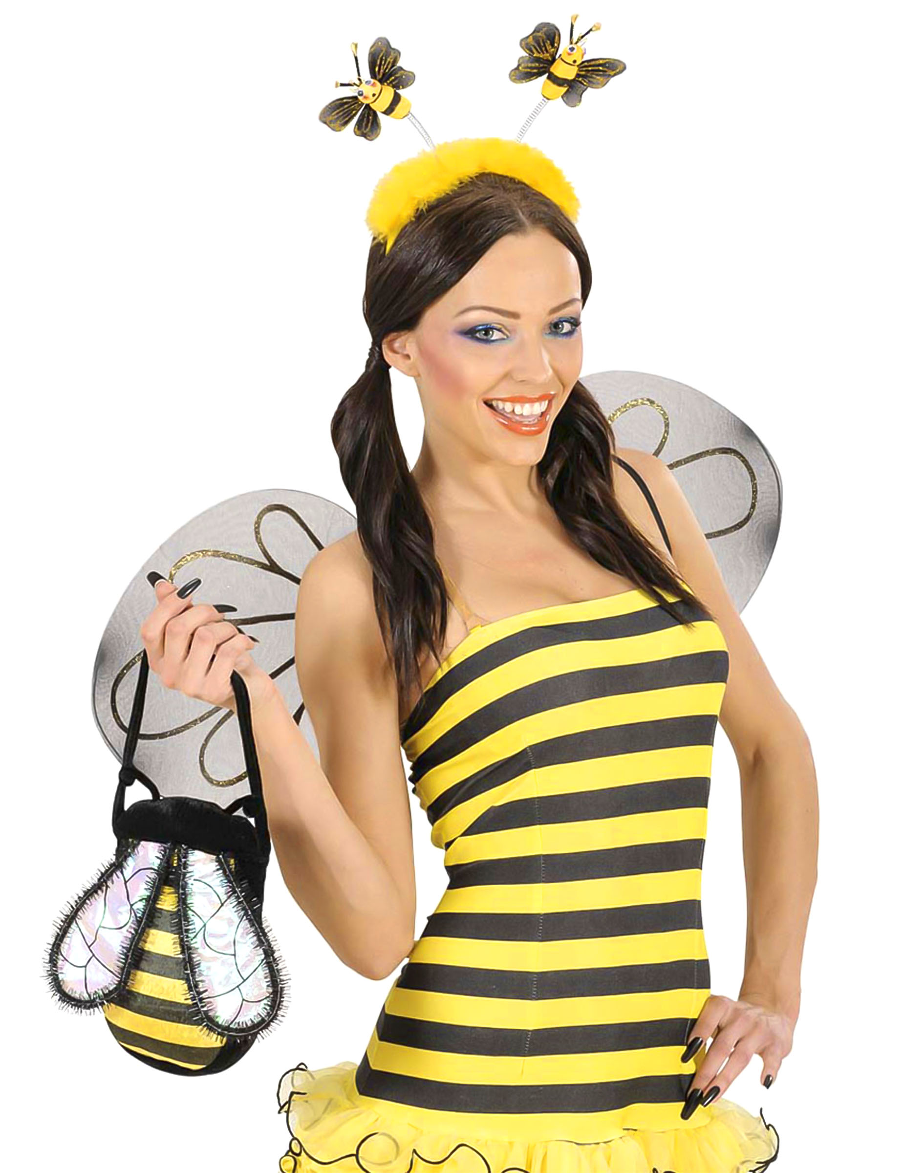 Serre-tête abeille avec fourrure adulte