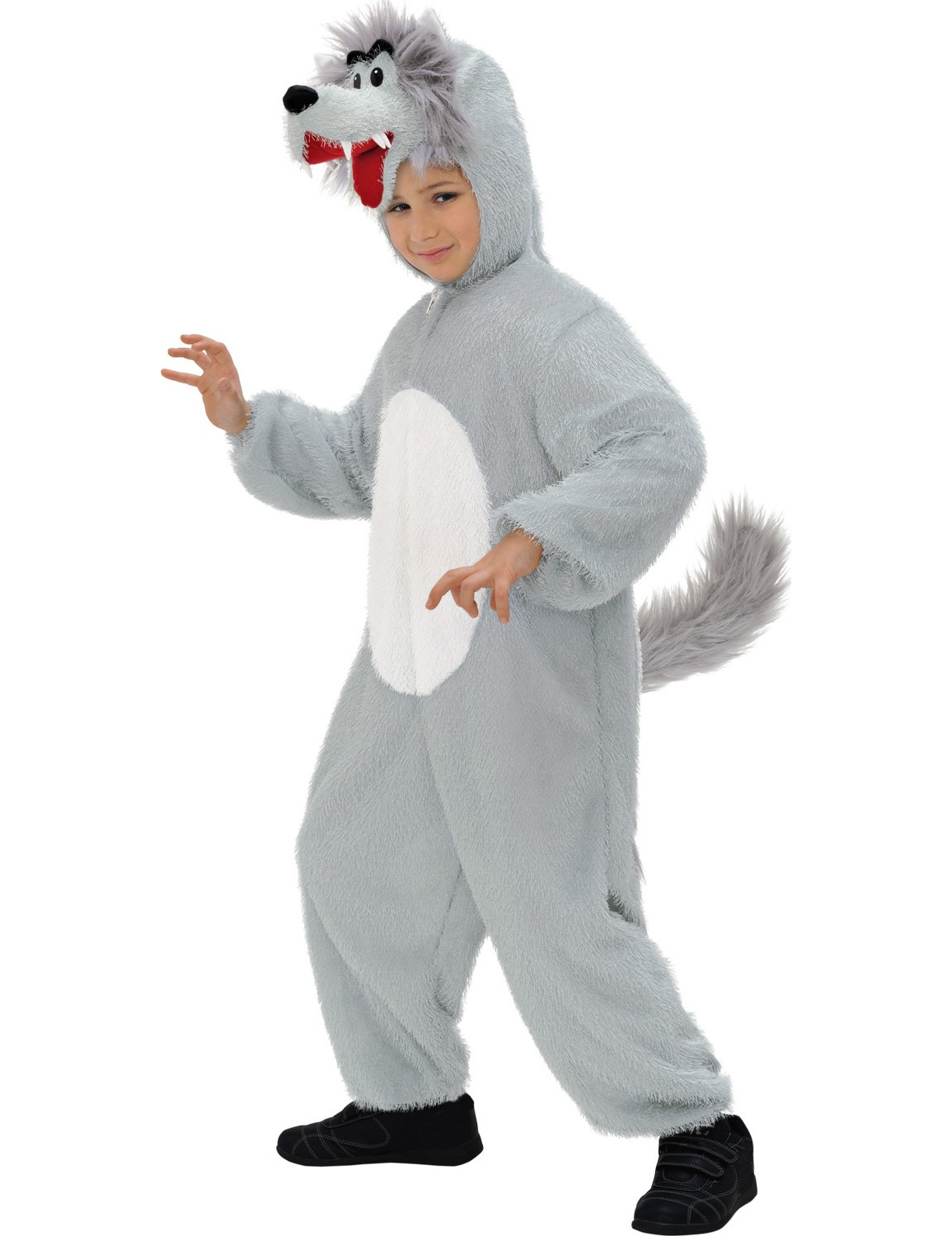 Déguisement loup poils gris enfant