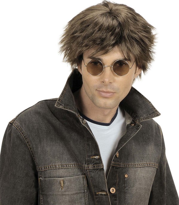 Perruque courte chatain homme