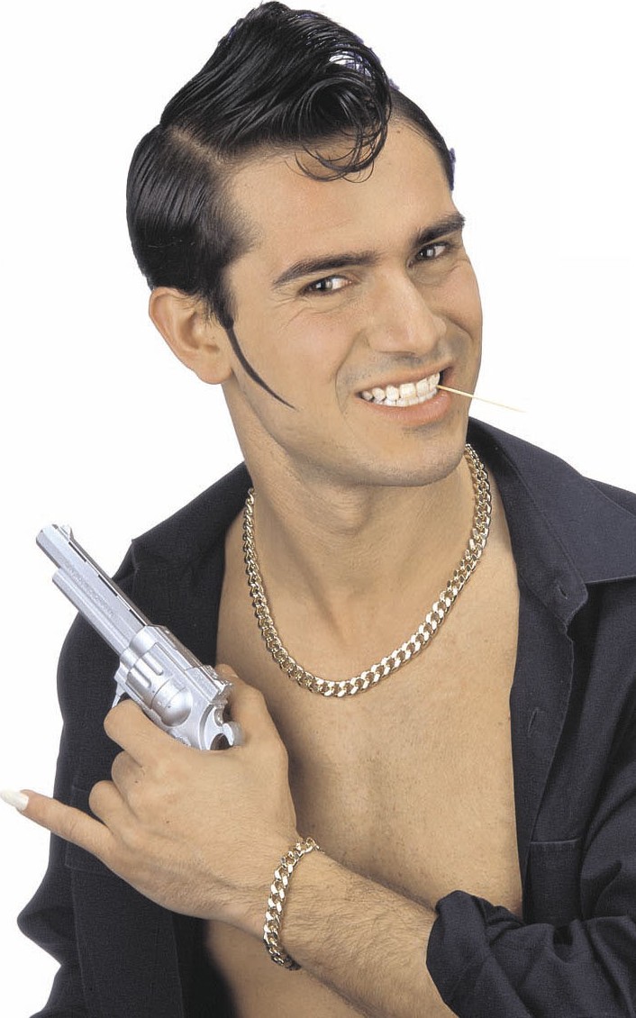 Kit bijoux gangster doré