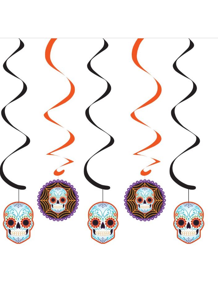 5 Décorations à suspendre Dia de los muertos