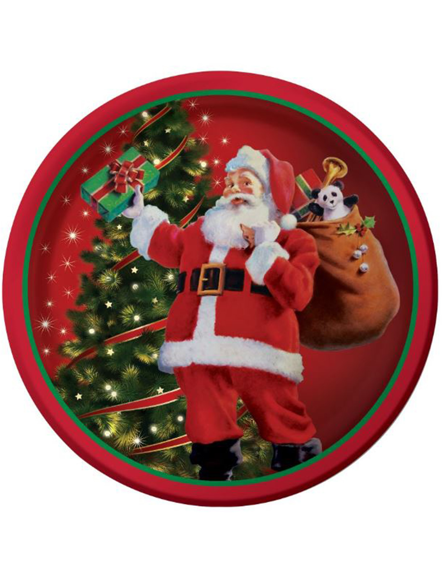 8 Assiettes Cadeaux du Père Noël 23 cm