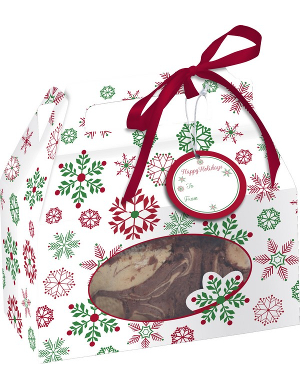 Boite à bonbons Flocons Noël