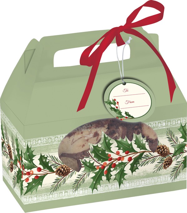 Boîtes à bonbons vertes houx de Noël
